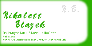 nikolett blazek business card